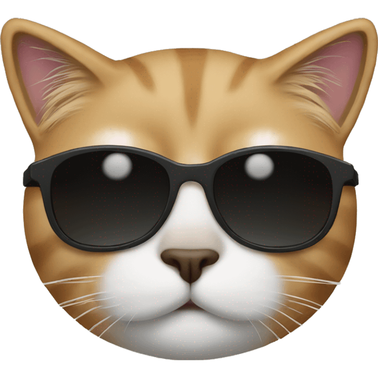 Cat with black sunglasses emoji