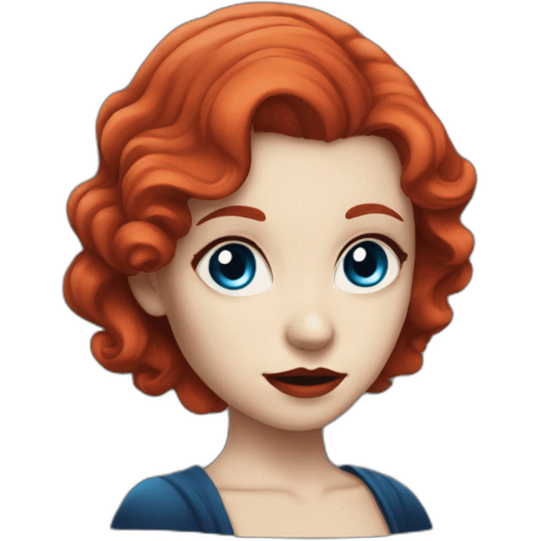 vampire girl with red hair and blue eyes, fair skin emoji