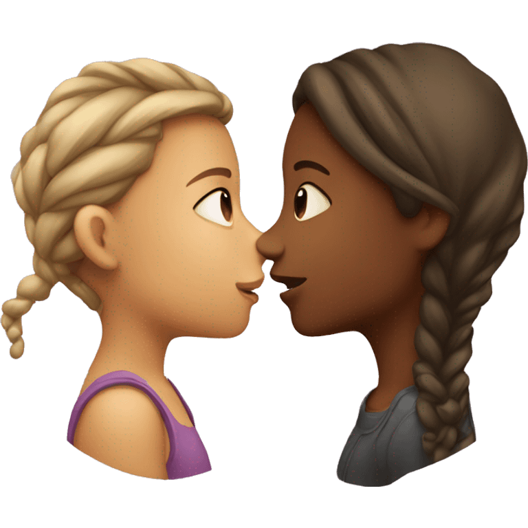 girls kissing emoji