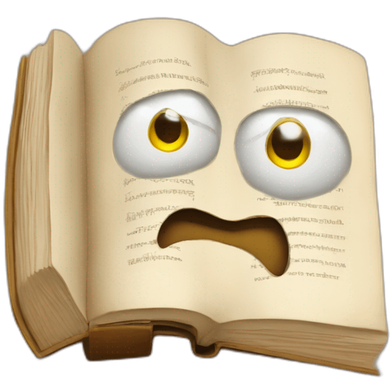 Book with face emoji