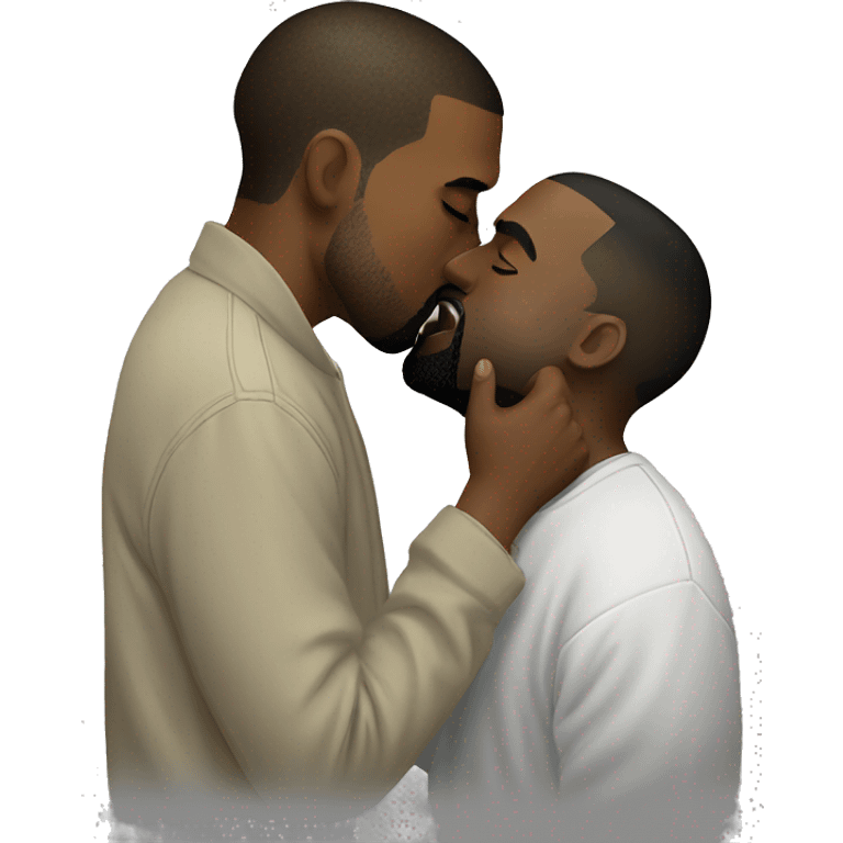 kanye west kissing kanye west emoji