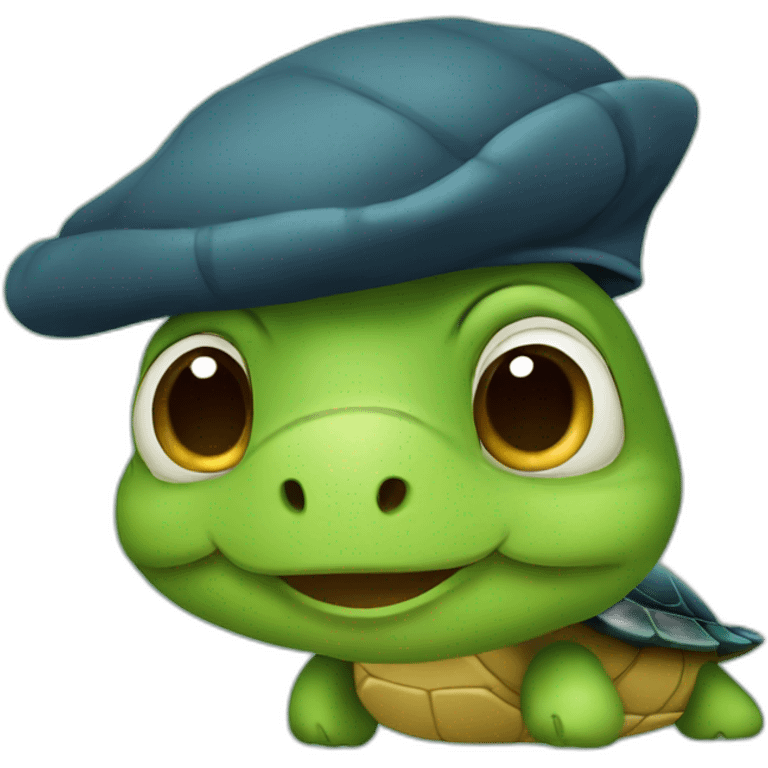 turtle with beret emoji