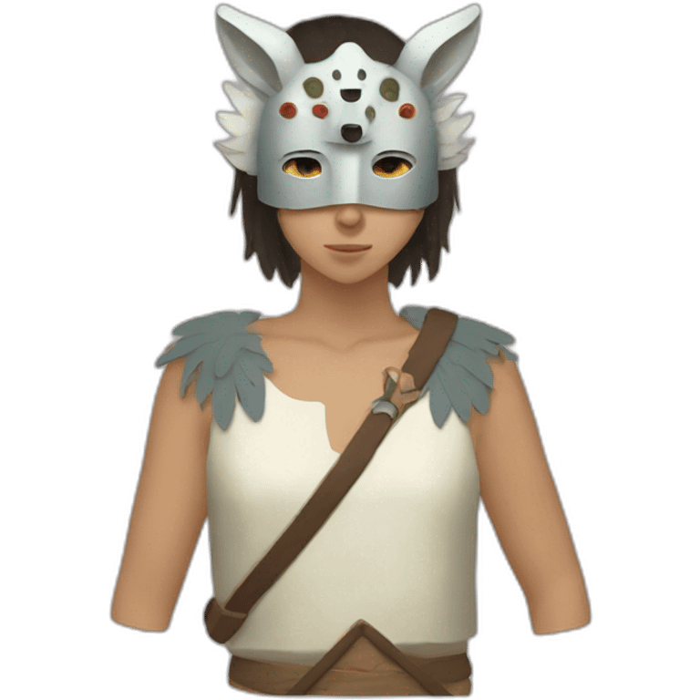 princess mononoke with mask emoji