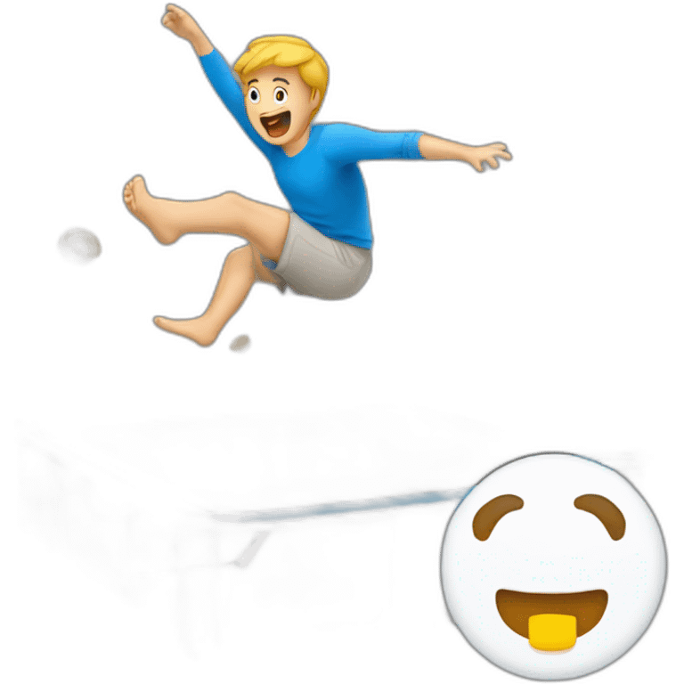 Chat qui saute sur un trampoline emoji