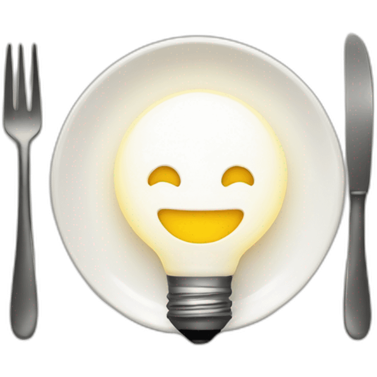 cute-plate-with ligh bulb emoji