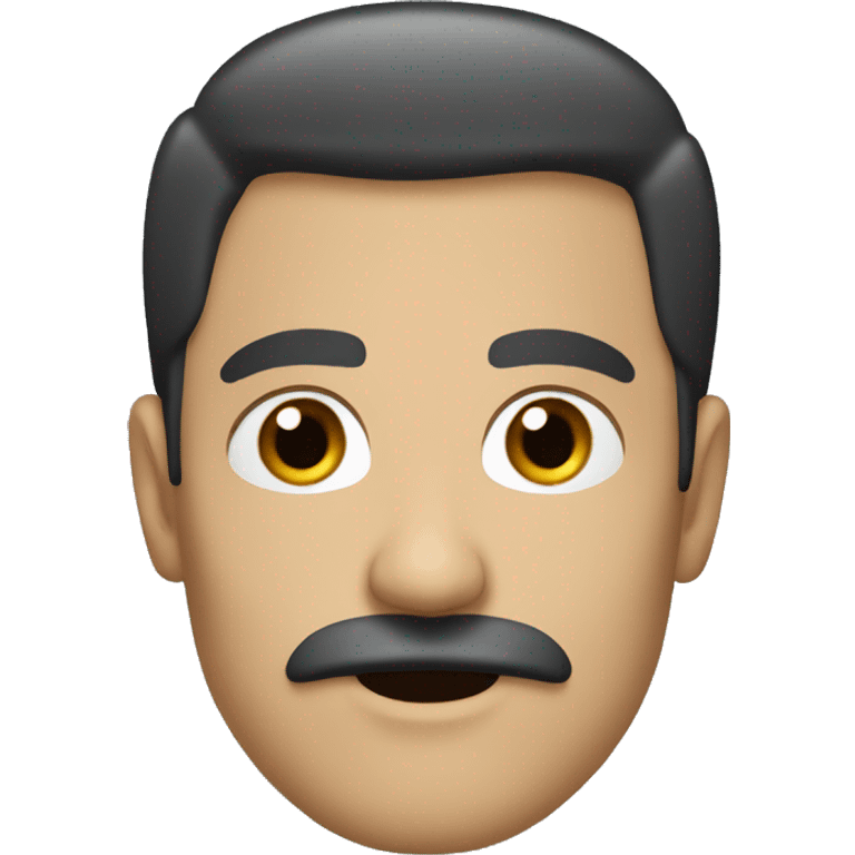 dark hair dark eye man with short mustache tv  emoji