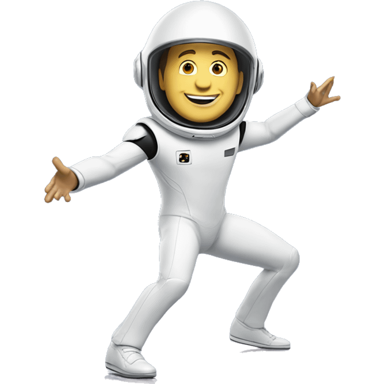 Animated Elon musk dancing ad add spaceship in background  emoji