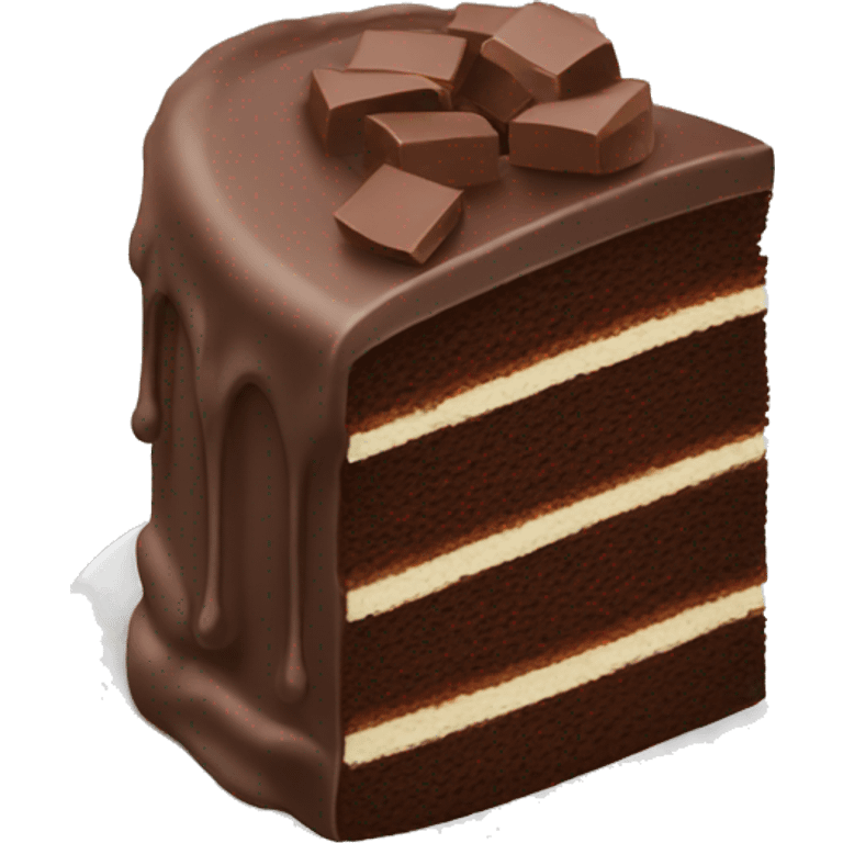 Chocolate cake ( slice ) emoji