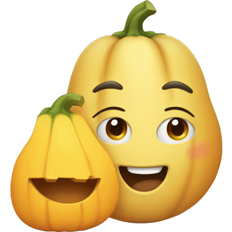 Winking face with squash  emoji