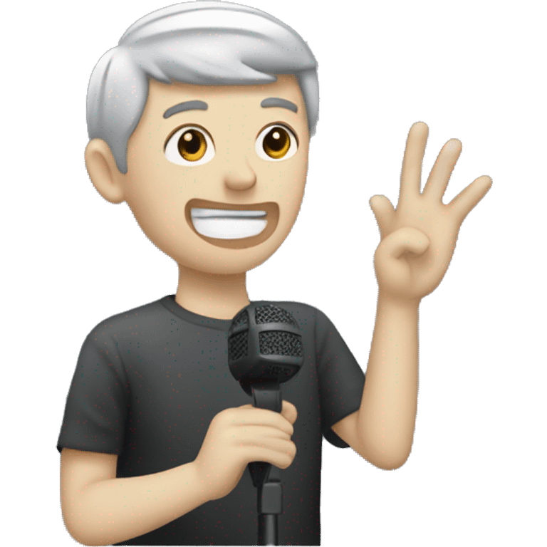 a person is conducting a live broadcast emoji