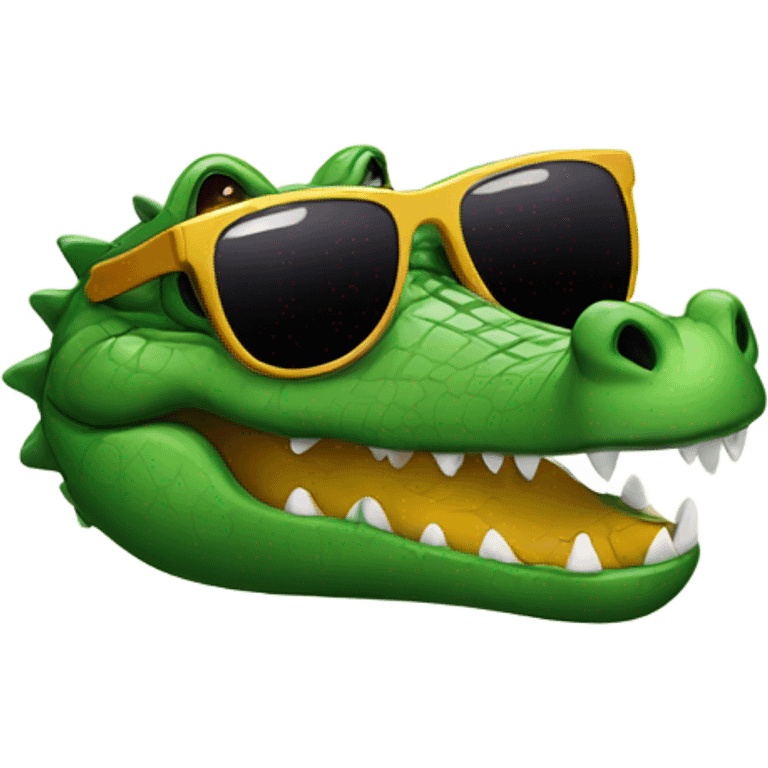 Crocodile wearing sunglasses  emoji