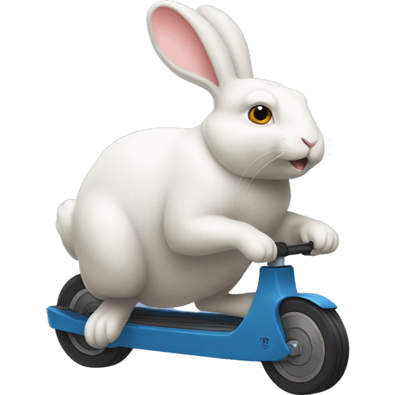 Large rabbit riding a Onewheel emoji