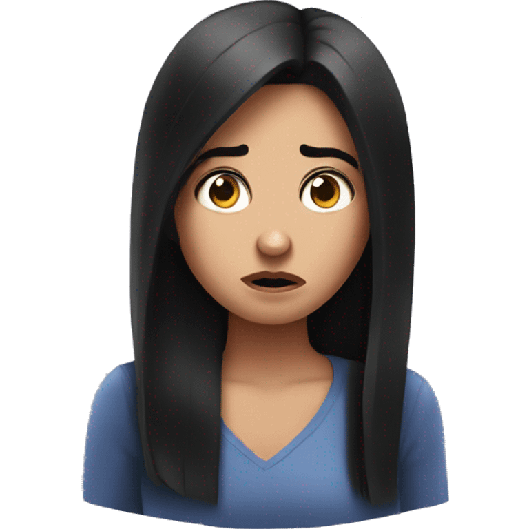 Super annoyed girl with black hair emoji