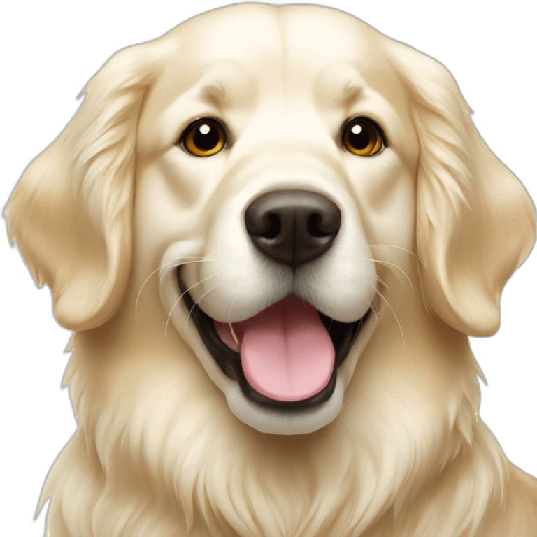 English cream golden retriever emoji