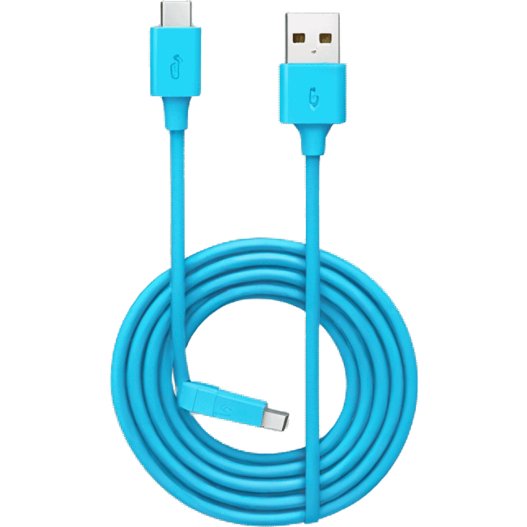 Light blue usb cable emoji