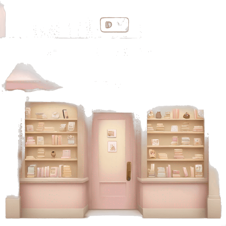 Light pink and beige aesthetic Bookshop emoji