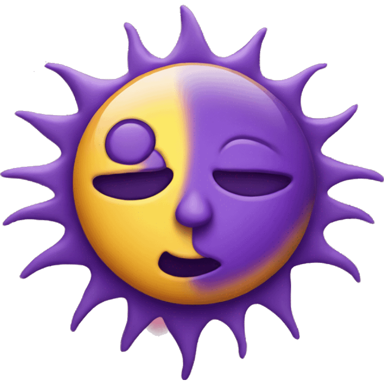 Purple sun emoji