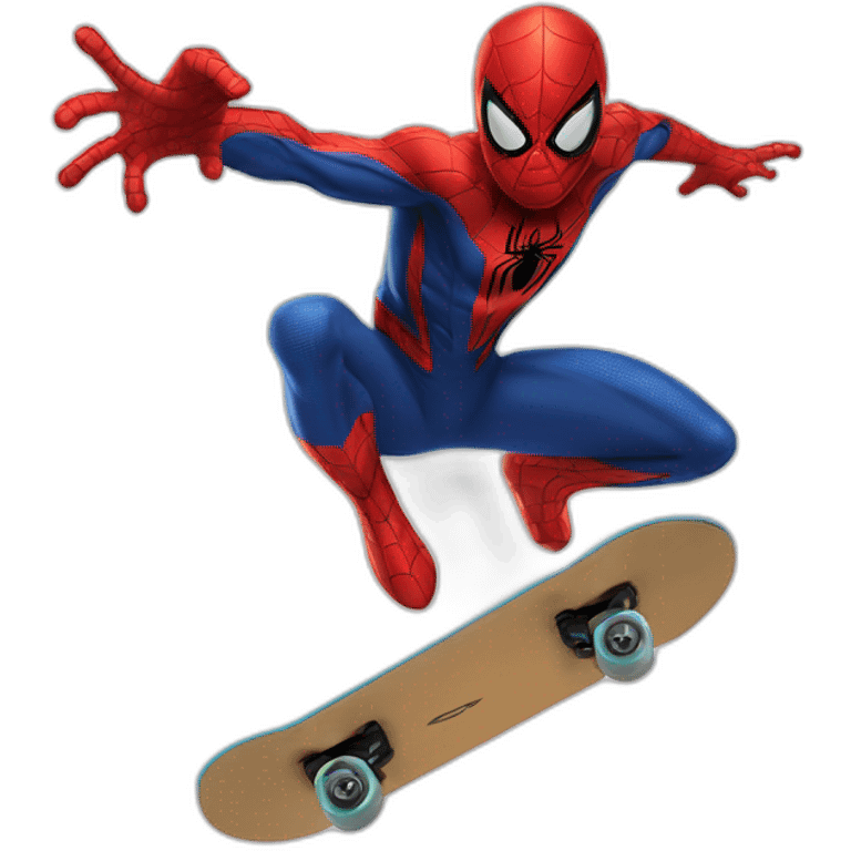 Spider man qui fait du skate emoji