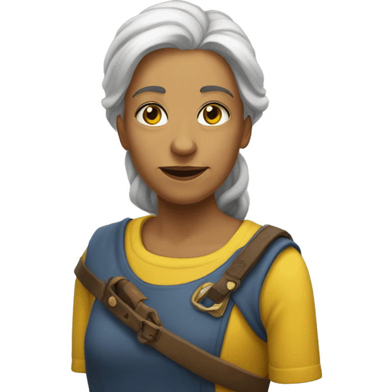 Una vieira con una flecha amarilla  emoji