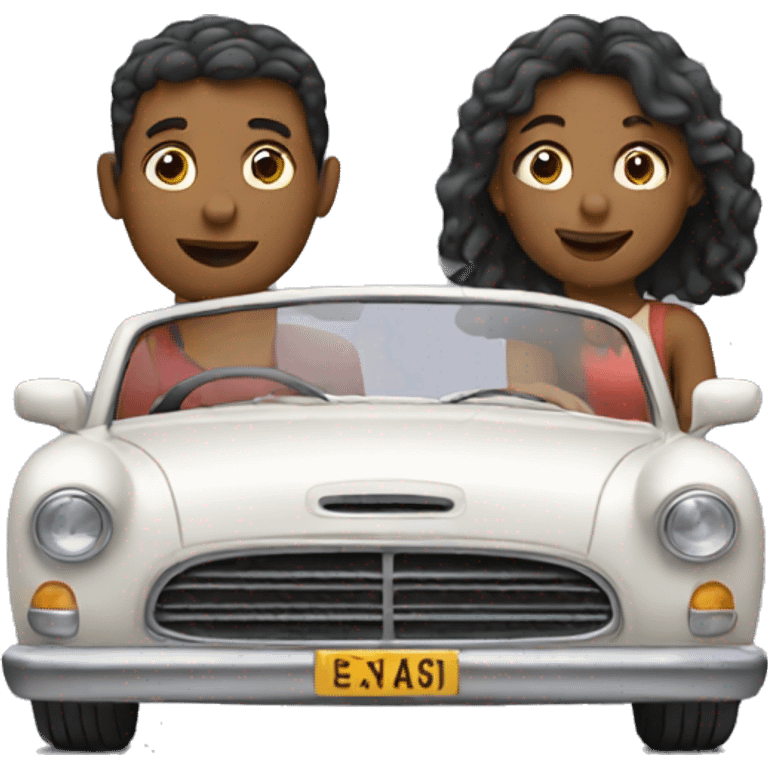 Couple in cars emoji