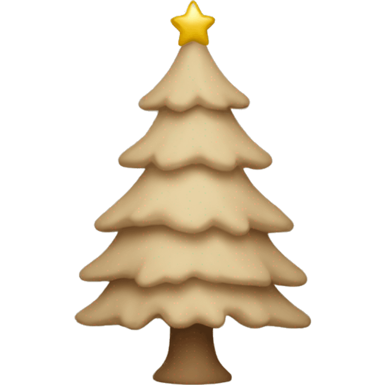 Beige christmas tree emoji