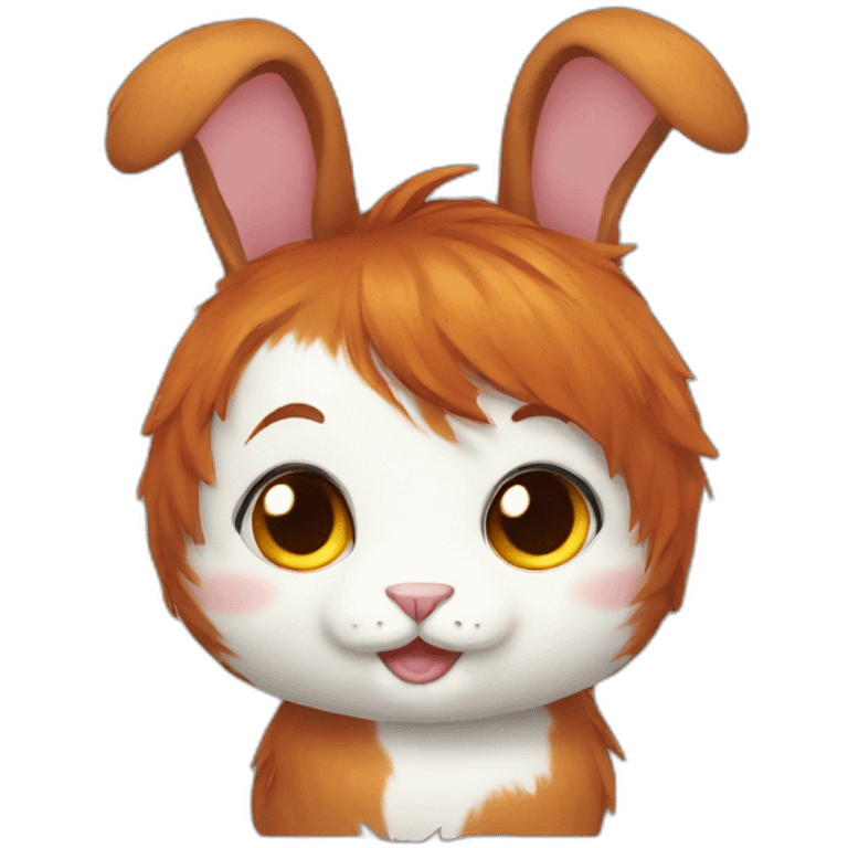 redhair digital rabbit emoji