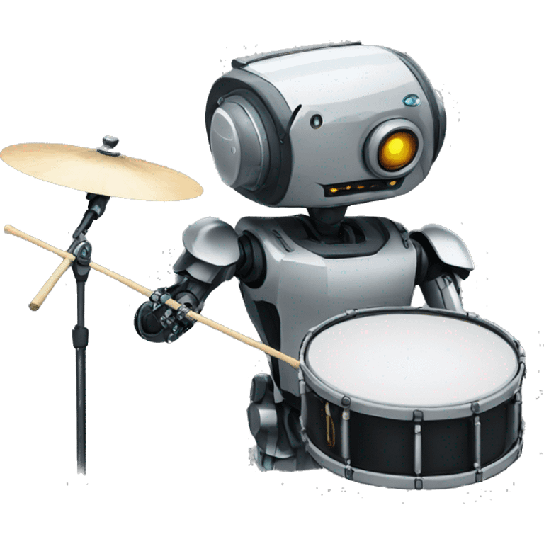 drum and bass robot emoji