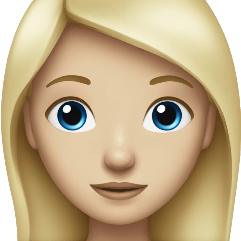 Blonde girl with blue eyes, and skinny emoji