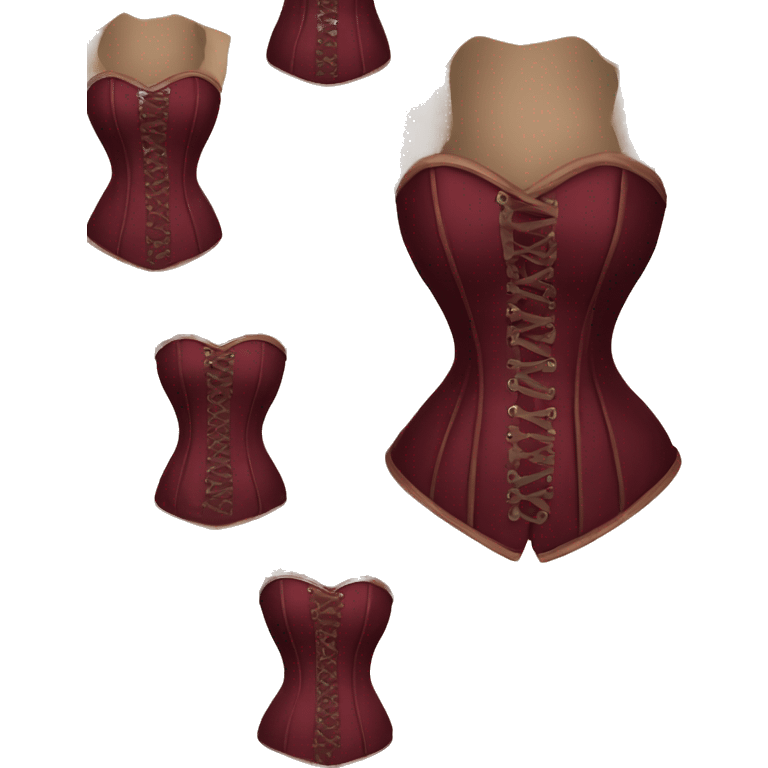 biege-burgundy corset  emoji