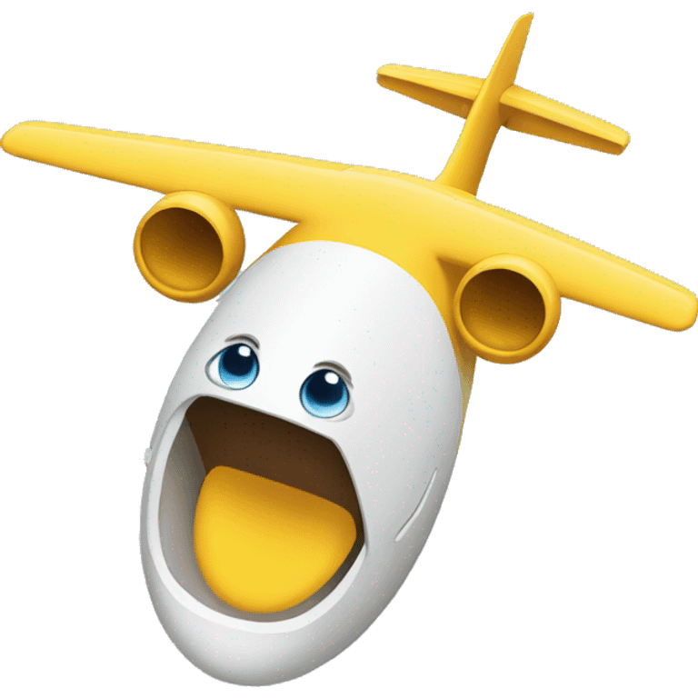 shocked emoji airplane emoji