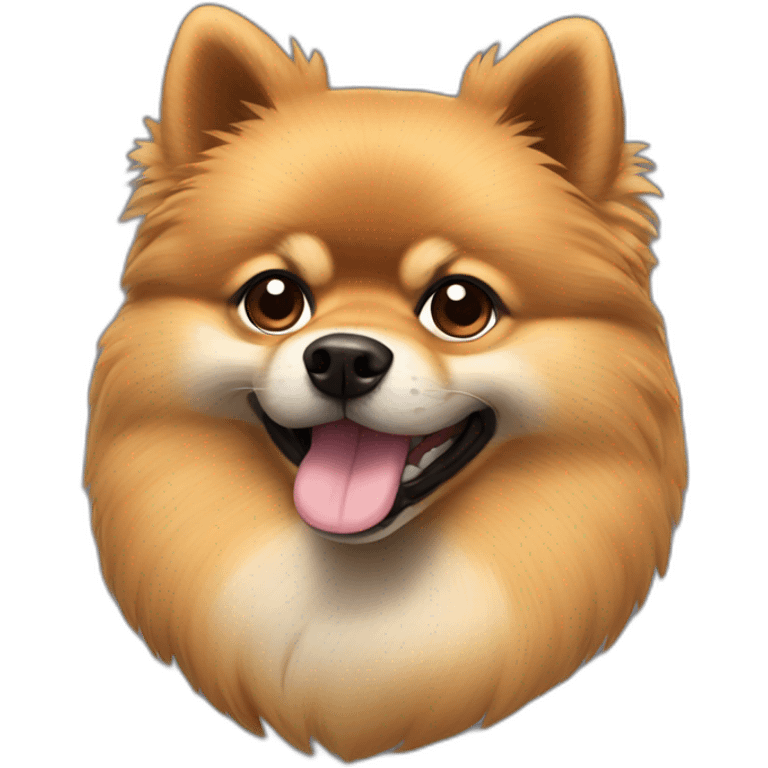 a muscular pomeranian spitz emoji