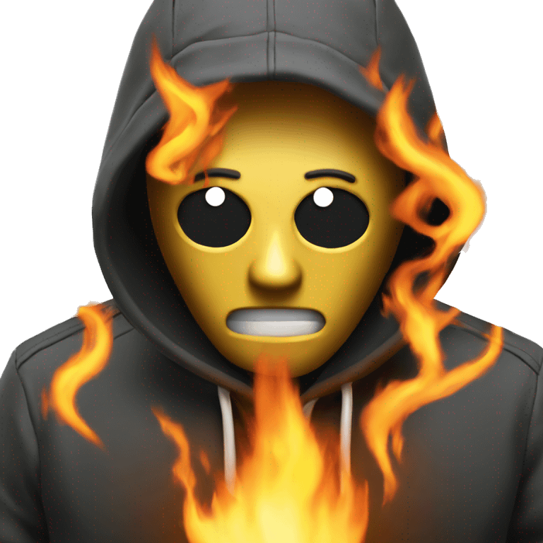 hacker on fire emoji