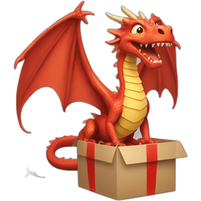 dragon from gift box emoji