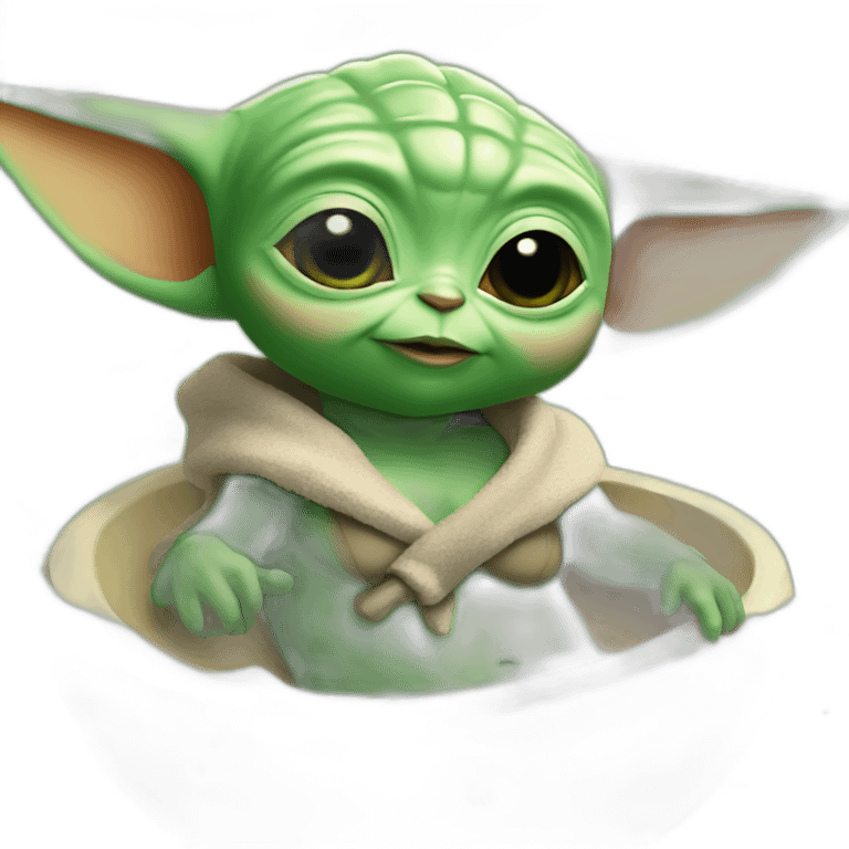 Baby yoda in bikini emoji