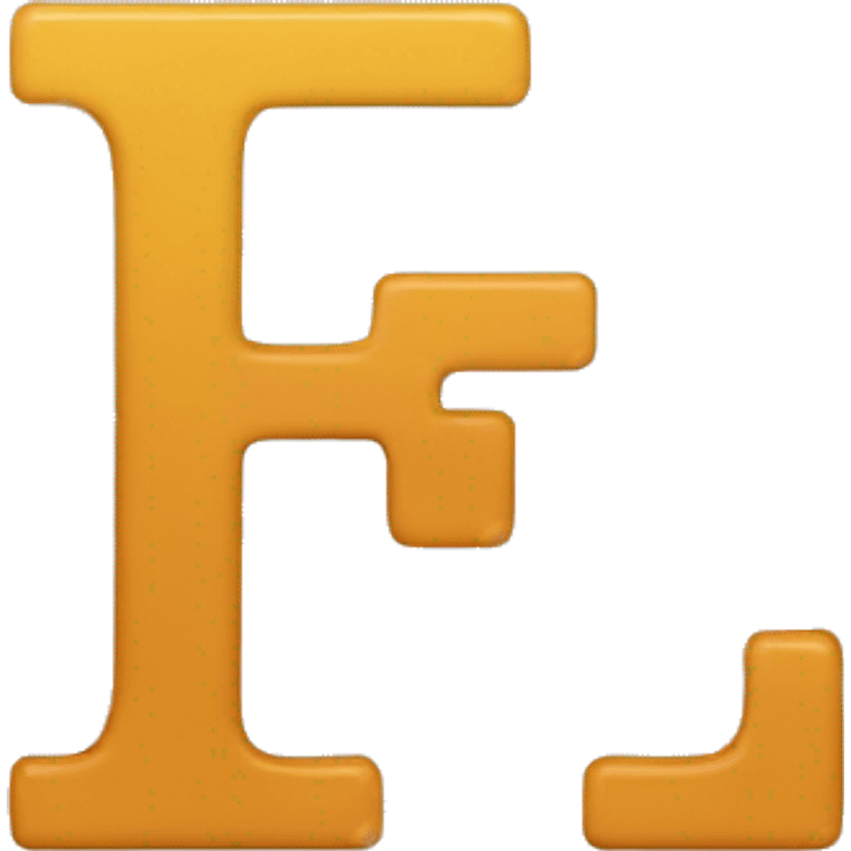 minimalist letter F emoji