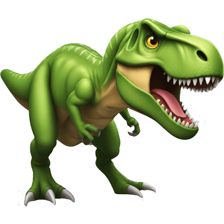 t-rex with muscular arms  emoji