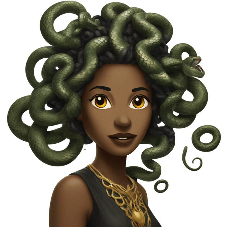 Black women Medusa  emoji