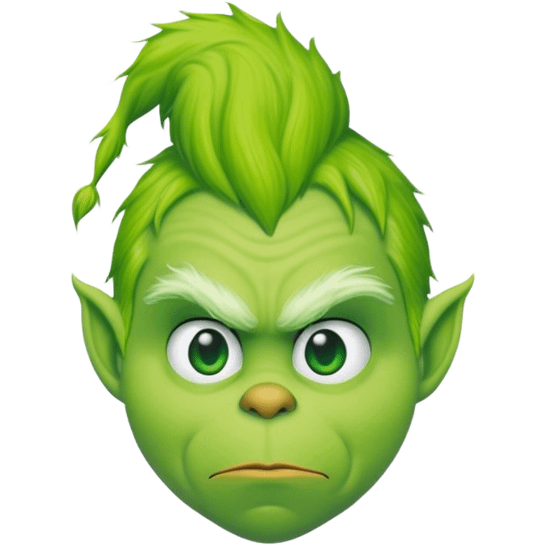 The Grinch hair on the side emoji