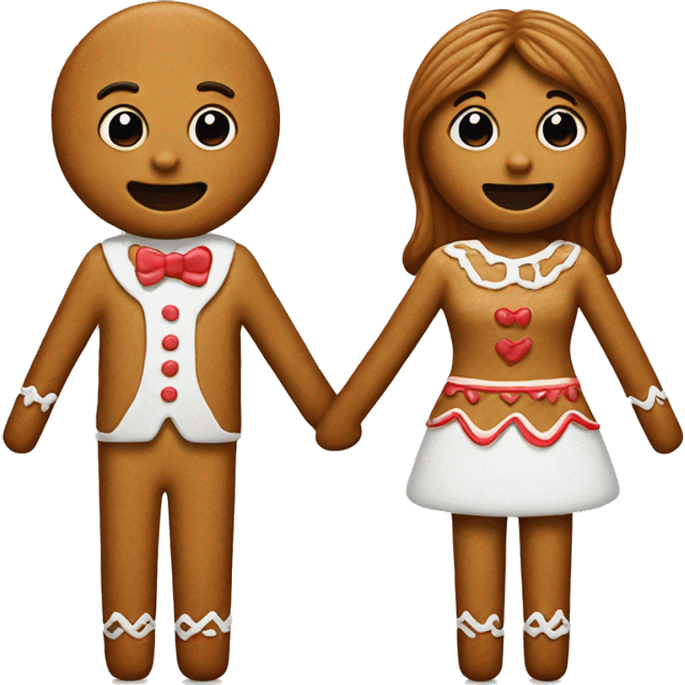 Gingerbread couple emoji