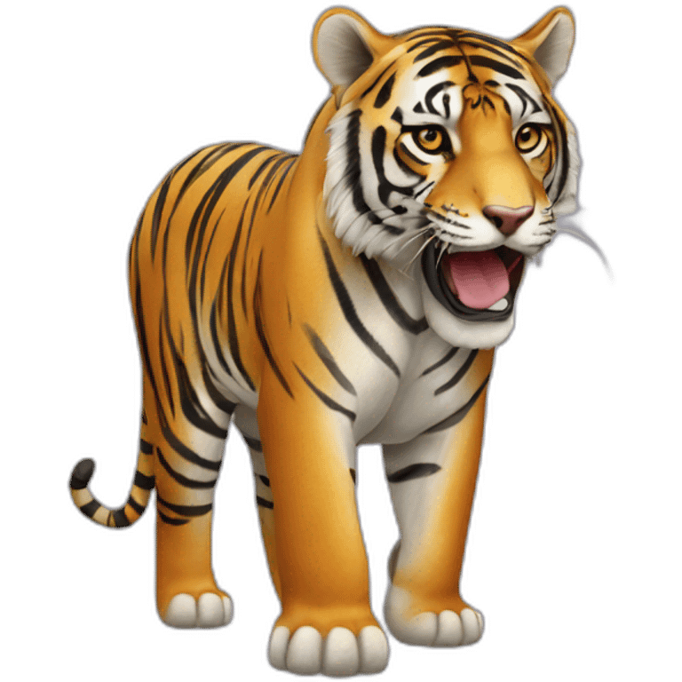 Tigre sur un éléphant emoji