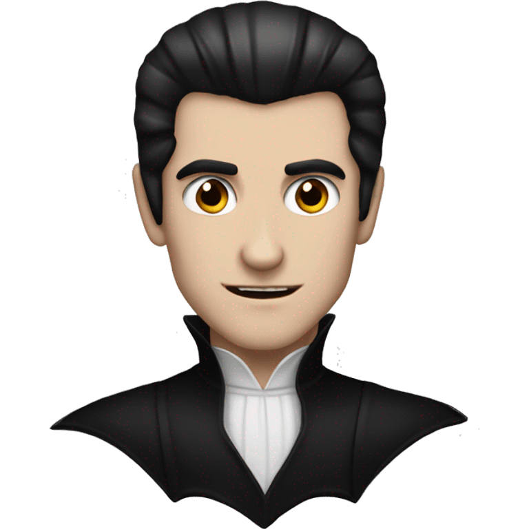 mix of dracula vampire and white guy with black hair emoji