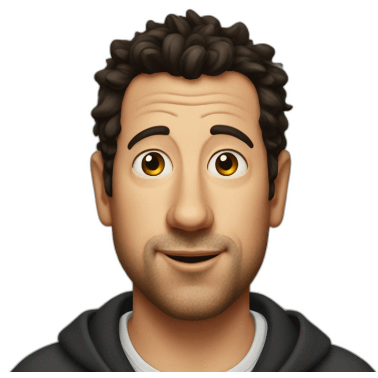 adam sandler but a cow emoji