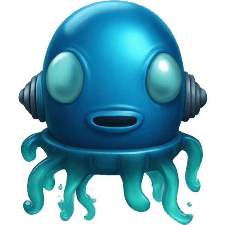 Slime deep sea diver blue  emoji