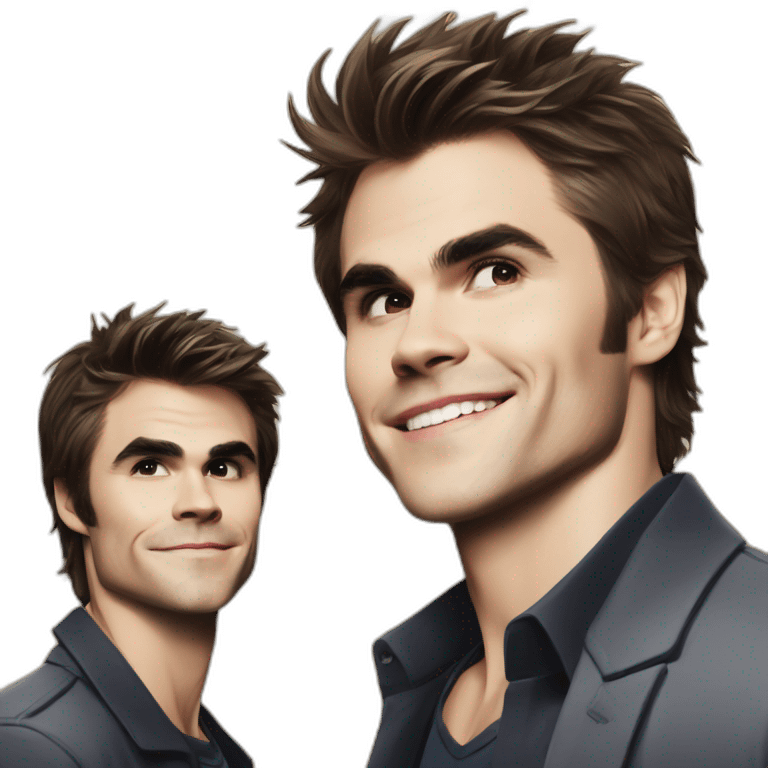 Paul Wesley with Ian Somerhalder emoji