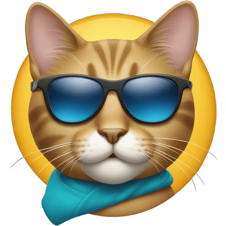 Cat with sunglasses emoji