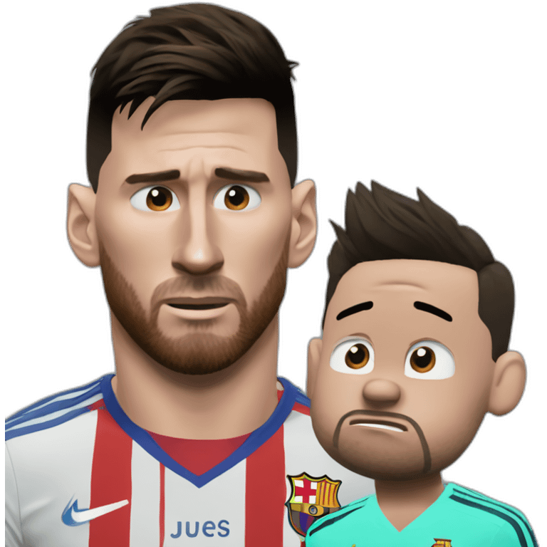 lionel messi crying in front of cristiano ronaldo emoji