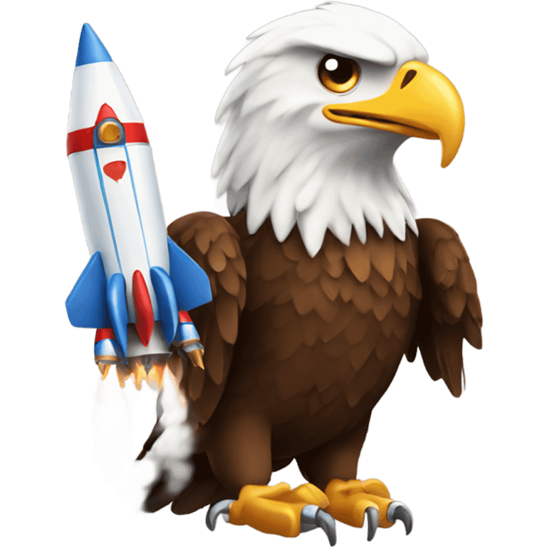 Eagle with rocket emoji