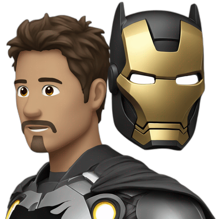 iron man with batman mask emoji