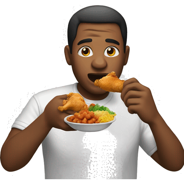 man eating chicken  emoji