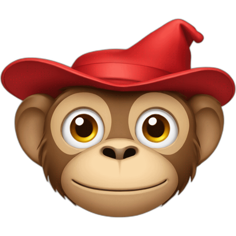 monkey in red hat emoji